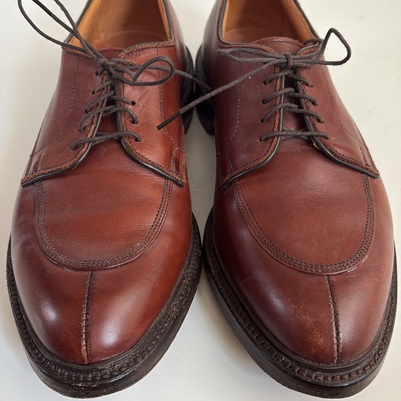 Allen Edmonds brown leather Walton oxford split toe lace men shoe size 7.5 - Picture 4 of 16